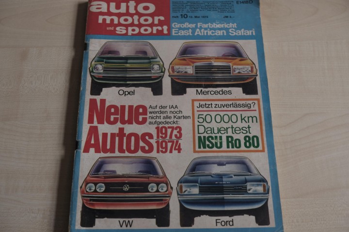 Deckblatt Auto Motor und Sport (10/1973)